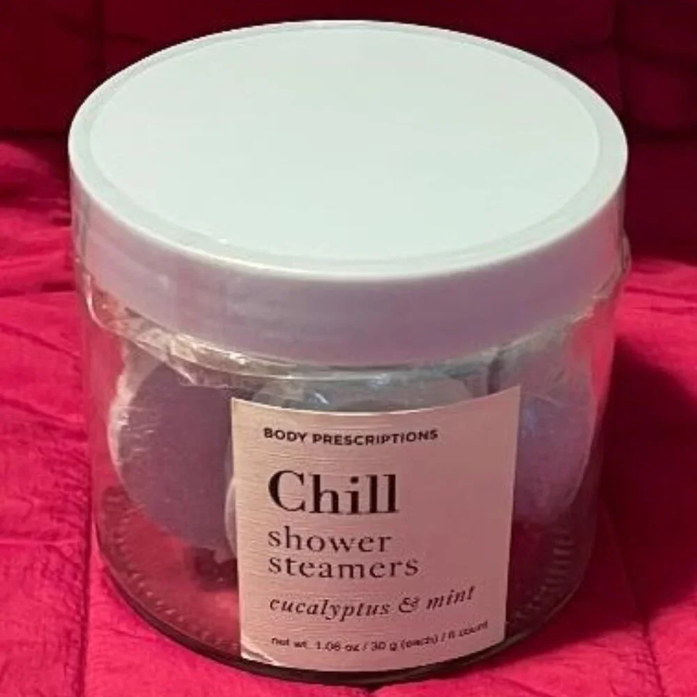 BRAND NEW ~ BODY PRESCRIPTIONS ~ CHILL SHOWER STEAMERS  EUCALYPTUS & MINT 6 PACK